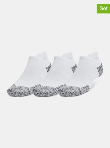 Under Armour Skarpety sportowe (3 pary) "Run Cushion" w kolorze białym