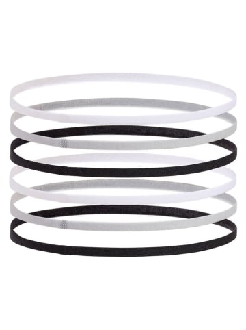 Under Armour 6er-Set: Stirnbänder in Silber/ Schwarz/ Weiß