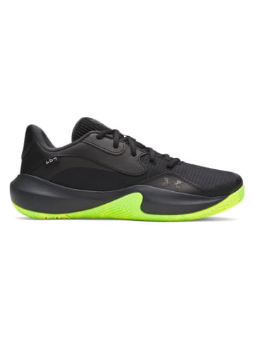 Under Armour Buty "Lockdown 7" w kolorze czarno-jaskrawozielonym do koszykówki