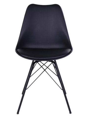 House Nordic 2-delige set: stoelen zwart - (B)55 x (H)86 x (D)48 cm