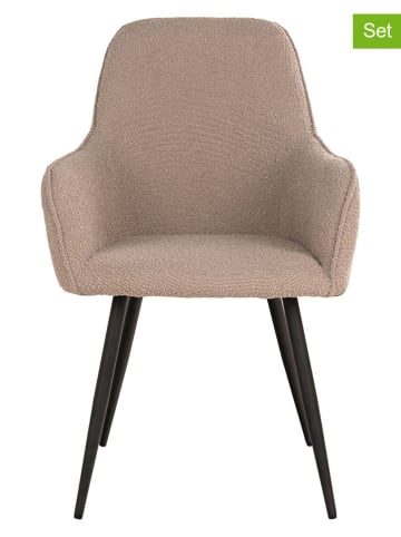House Nordic 2er-Set: Esszimmerstühle ""Harbo" in Beige - (B)57 x (H)87 x (T)65 cm