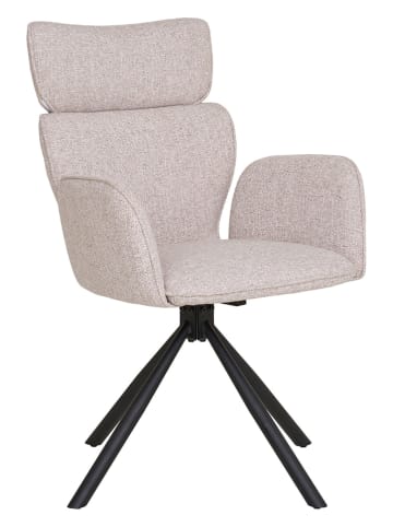 House Nordic Eetkamerstoel "Cordoba" crème/zwart - (B)56 x (H)95 x (D)60 cm