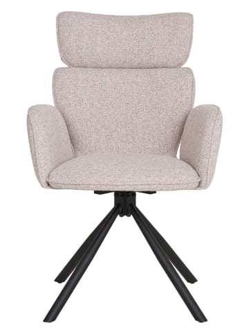 House Nordic Eetkamerstoel "Cordoba" crème/zwart - (B)56 x (H)95 x (D)60 cm