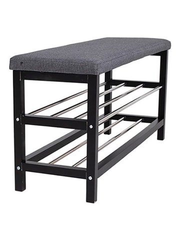 House Nordic Schuhbank in Dunkelgrau - (B)100 x (H)50 x (T)34 cm