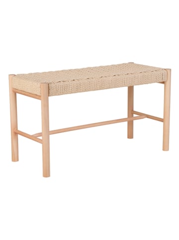 House Nordic Bank "Abano" in Beige - (B)80 x (H)45 x (T)35 cm