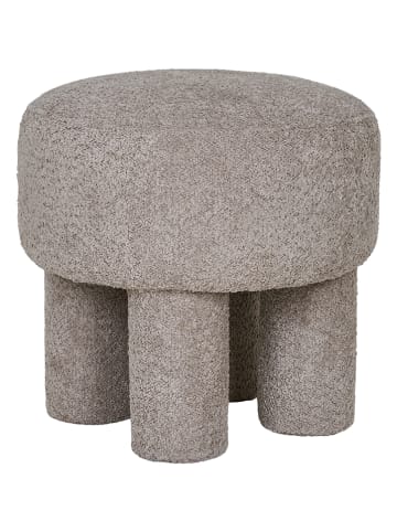 House Nordic Pouf "Canberra" in Hellgrau - (H)43 x Ø 43 cm