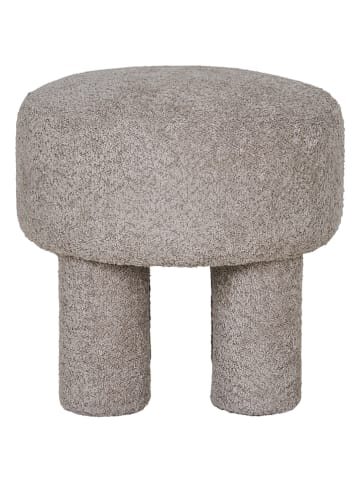 House Nordic Poef "Canberra" lichtgrijs - (H)43 x Ø 43 cm