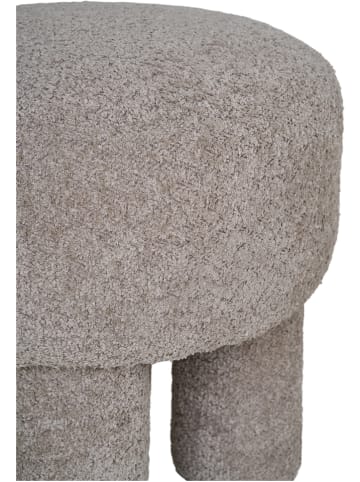 House Nordic Poef "Canberra" lichtgrijs - (H)43 x Ø 43 cm