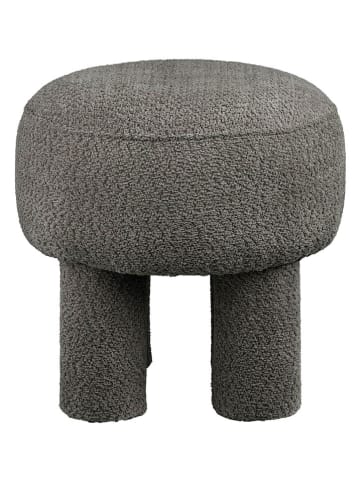 House Nordic Pouf "Canberra" in Grau - (H)43 x  Ø 43 cm
