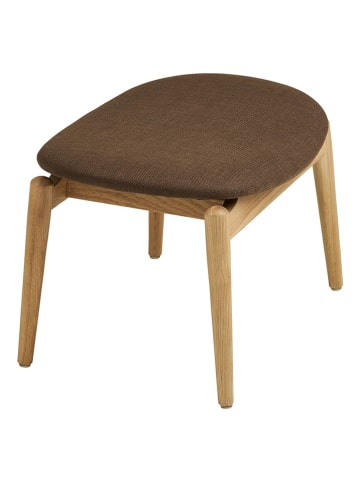 House Nordic Fußstütze "Olvera" in Braun - (B)43 x (H)38 x (T)53,5 cm