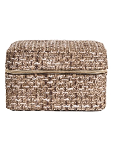 House Nordic Sieradenkastje "Marrakech" bruin - (B)11 x (H)6,5 x (D)11 cm