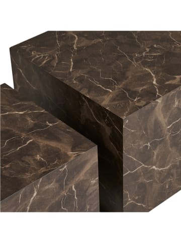 House Nordic 2-delige set: salontafels "Praque" bruin