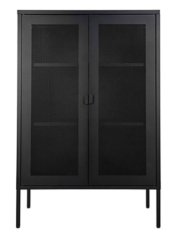 House Nordic Vitrinenschrank in Schwarz - (B)80 x (H)120 x (T)40 cm