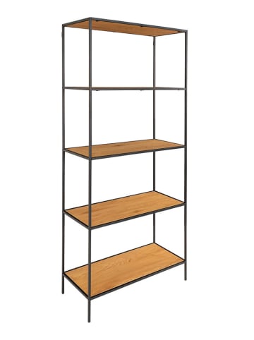 House Nordic Staande kast lichtbruin/zwart - (B)80 x (H)170 x (D)36 cm