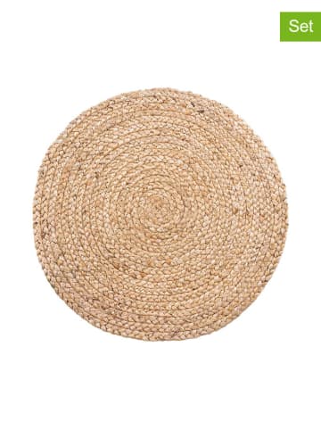 House Nordic 4er-Set: Tischsets in Hellbraun - Ø 38 cm