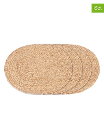 House Nordic 4-delige set: placemats "Bombay" lichtbruin - (L)45 x (B)35 cm