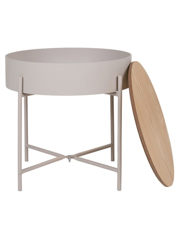 House Nordic Beistelltisch "Sisco" in Hellbraun/ Beige - (H)40 x Ø 40 cm