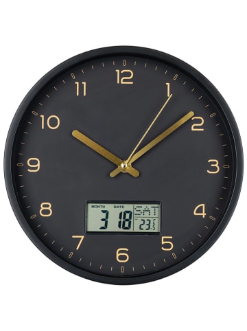 House Nordic Wanduhr "Amiens" in Schwarz - Ø 25 cm
