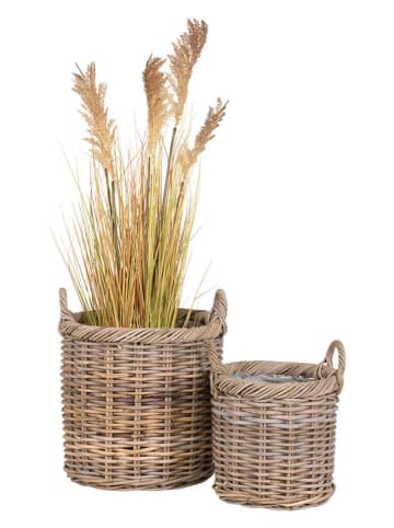 House Nordic 2-delige set: bloempotten bruin