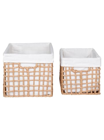 House Nordic Kosze (2 szt.) "Bustelo" w kolorze jasnobrązowo-białym