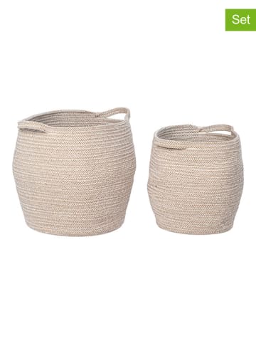 House Nordic 2er-Set: Körbe "Lamas" in Beige