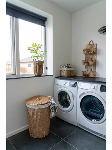 House Nordic Kosz "Pomal" w kolorze jasnobrązowym na pranie - wys. 56 x Ø 42 cm