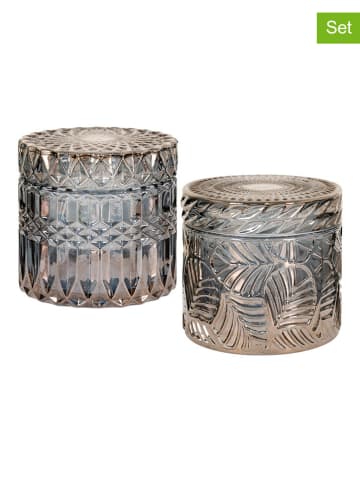 House Nordic 2-delige set: kaarshouders meerkleurig - (B)9 x (D)8,5 cm