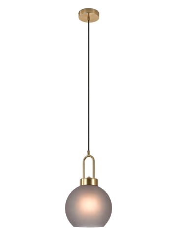 House Nordic Hanglamp "Luton" lichtgrijs/goudkleurig - (H)33 x Ø 25 cm