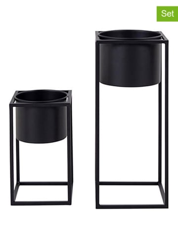 House Nordic Doniczki (2 szt.) w kolorze czarnym