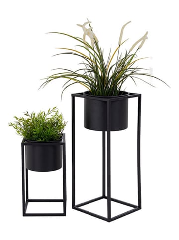 House Nordic 2-delige set: bloempotten zwart