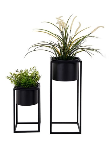House Nordic 2er-Set: Blumentöpfe in Schwarz