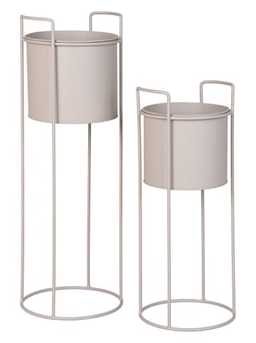 House Nordic 2er-Set: Pflanzenständer "Rabo" in Beige