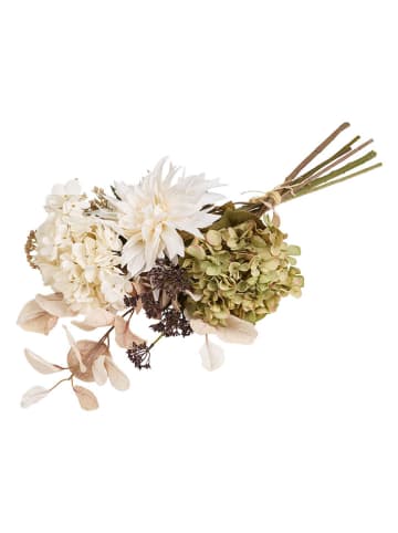 House Nordic Kunstboeket "Hydrangea" crème/wit/groen - (H)67 cm