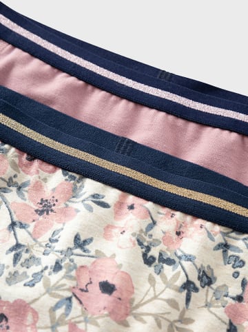 name it Pełne majtki (2 pary) w kolorze granatowo-jasnoróżowo-kremowym