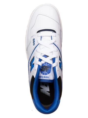 New Balance Leder-Sneakers "550" in Weiß/ Blau