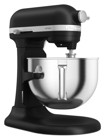 KitchenAid Küchenmaschine "Artisan" mit Schüsselheber  in Schwarz - 5,6 l