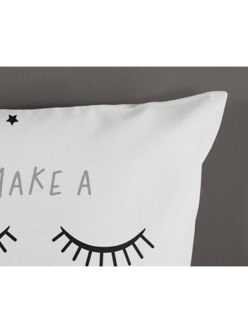 Good Morning Renforcé-Bettwäsche-Set "Snooze" in Weiß/ Rosa