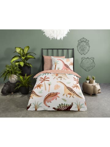 Good Morning Bettwäsche-Set "Dino" in Apricot/ Bunt