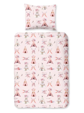 Good Morning Komplet pościeli "Boho" w kolorze jasnoróżowym