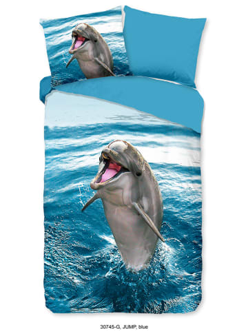 Good Morning Komplet pościeli "Jump" w kolorze błękitnym