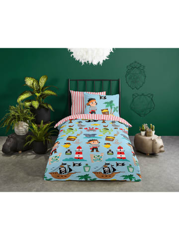 Good Morning Bettwäsche-Set "Caribbean" in Mint/ Rot