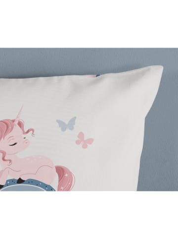 Good Morning Renforcé-Bettwäsche-Set "Fiby" in Weiß/ Rosa