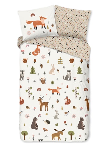 Good Morning Beddengoedset "United" wit/beige
