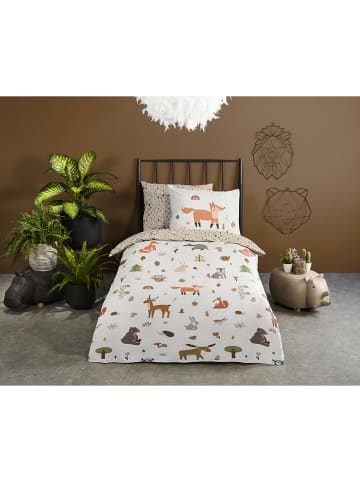Good Morning Beddengoedset "United" wit/beige