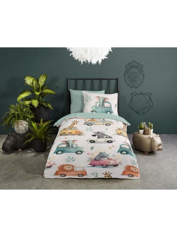 Good Morning Komplet pościeli "Gogo" w kolorze biało-miętowym