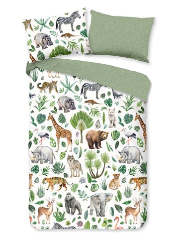 Good Morning Beddengoedset "Samba" wit/groen