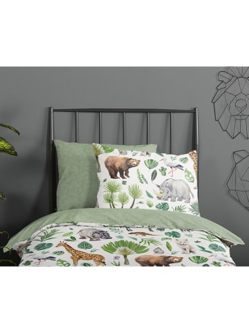 Good Morning Beddengoedset "Samba" wit/groen