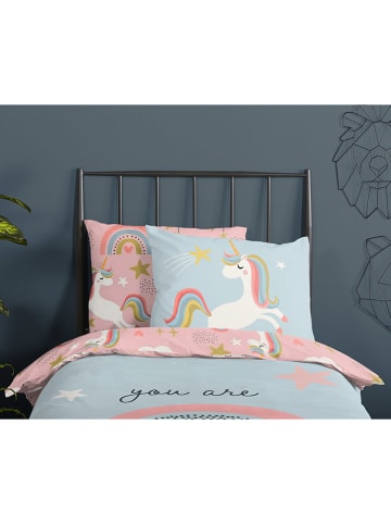 Good Morning Bettwäsche-Set "Suus" in Hellblau/ Rosa