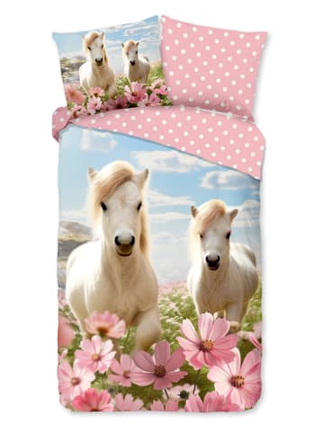 Good Morning Bettwäsche-Set "Philou" in Rosa/ Weiß