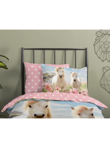 Good Morning Beddengoedset "Philou" rosé/wit